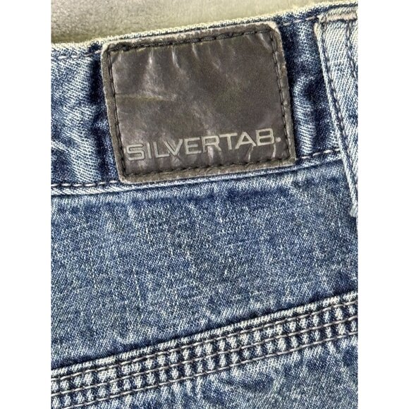 Levis Silvertab Carpenter Jeans Size 42x30 Relaxed Fit  Cotton Blue Denim Made I - Picture 3 of 16
